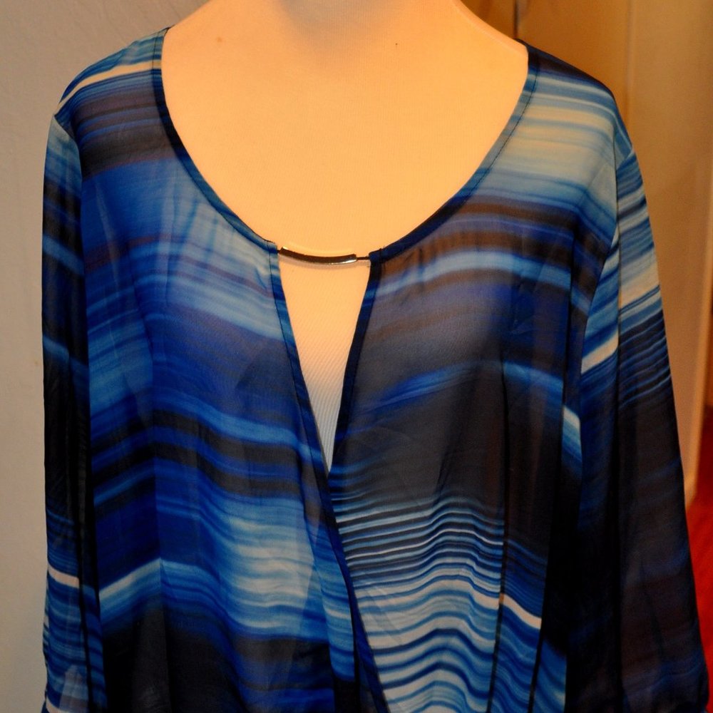 LANE BRYANT Blouse - Various Blue's SZ. 22W/24W